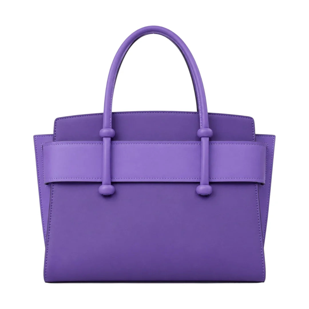 Bagv Purple Structured Satchel Handbag