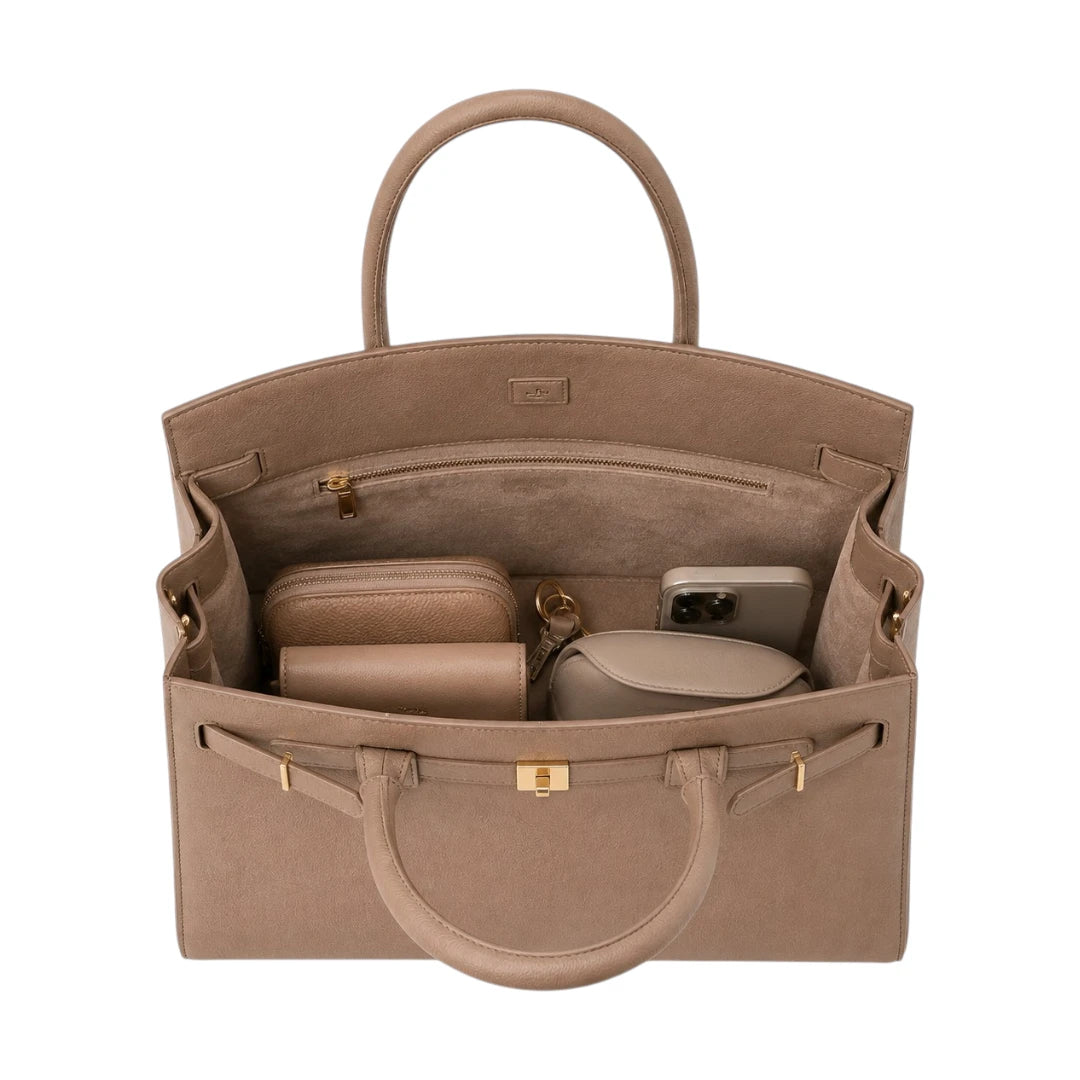 Bagv Beige Desert Pearl Satchel Handbag