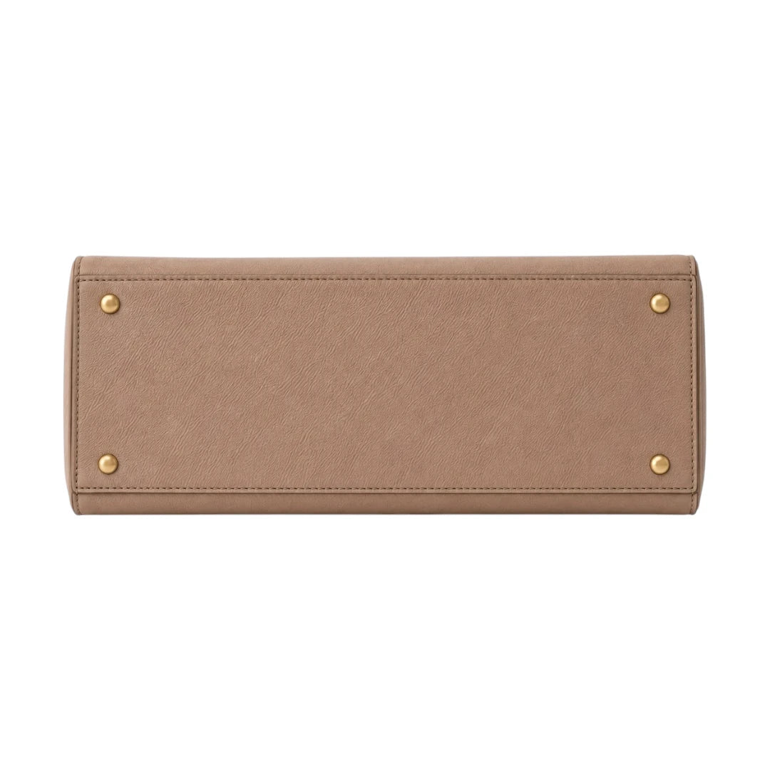 Bagv Beige Desert Pearl Satchel Handbag