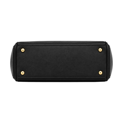 Bagv Black Elegance Flap Satchel Handbag