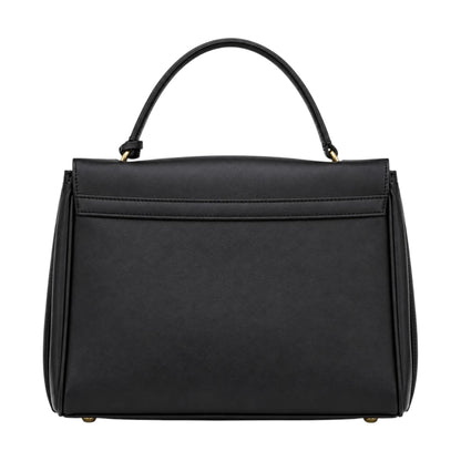 Bagv Black Elegance Flap Satchel Handbag