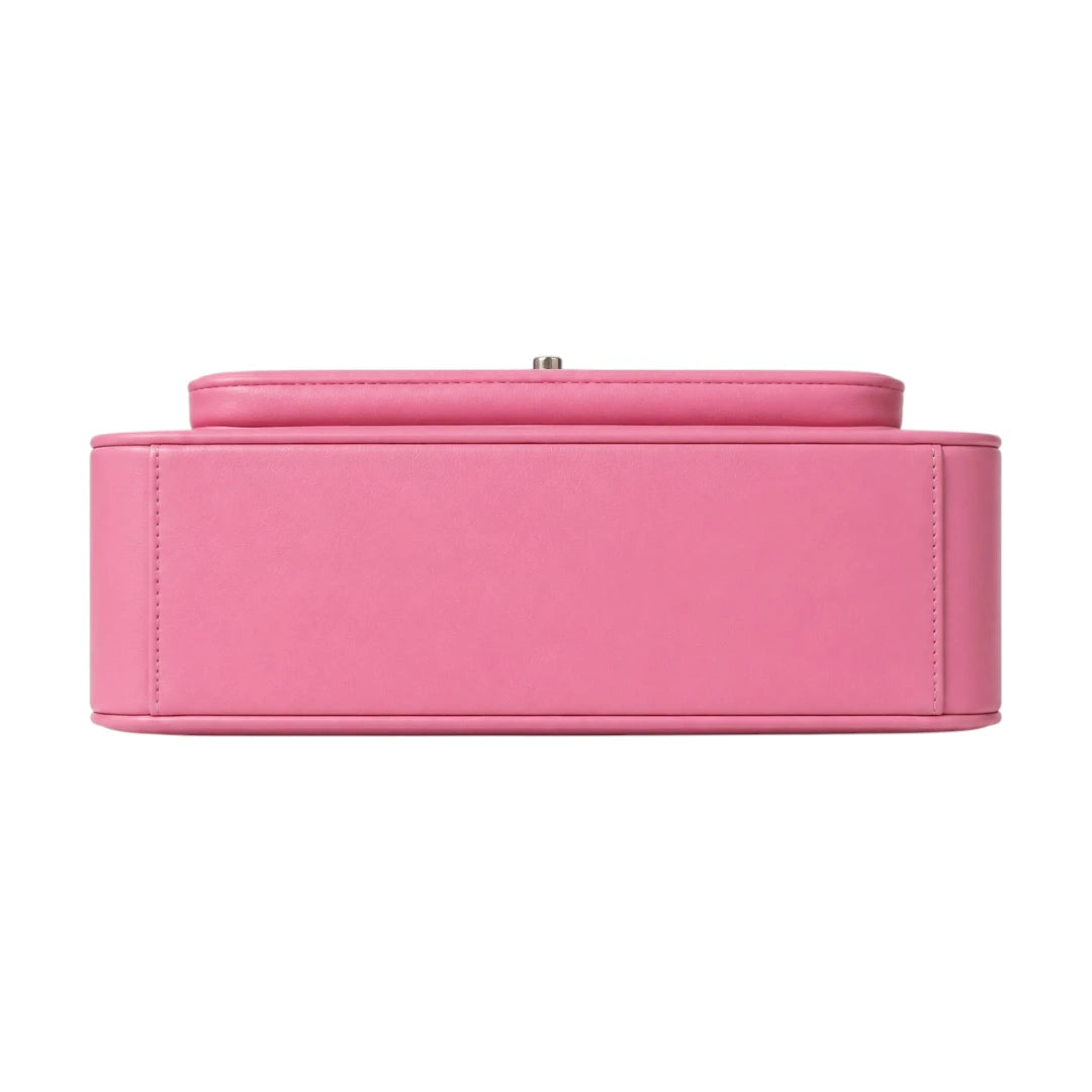 Bagv Pink Front-Pocket Satchel Handbag