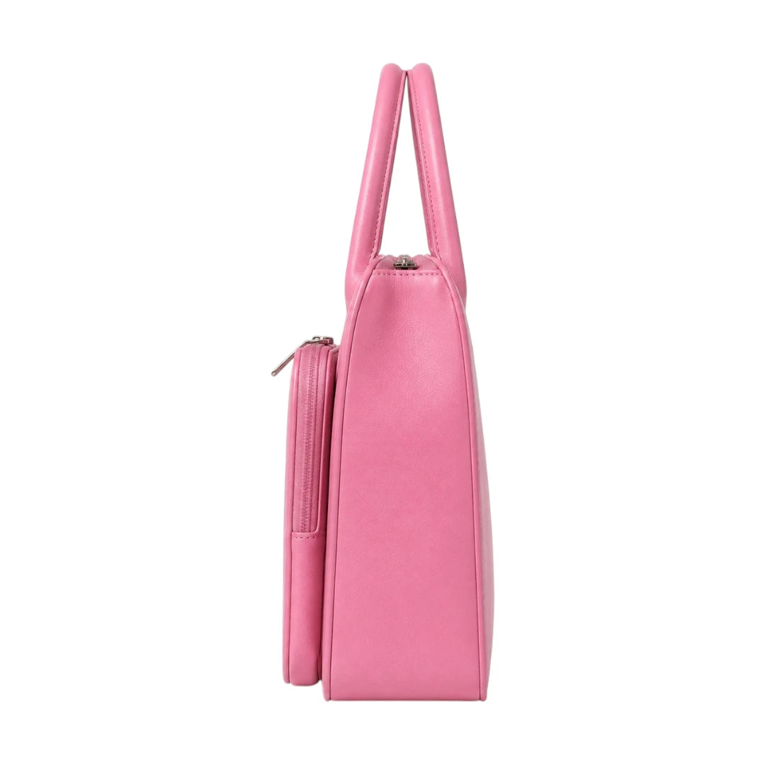 Bagv Pink Front-Pocket Satchel Handbag