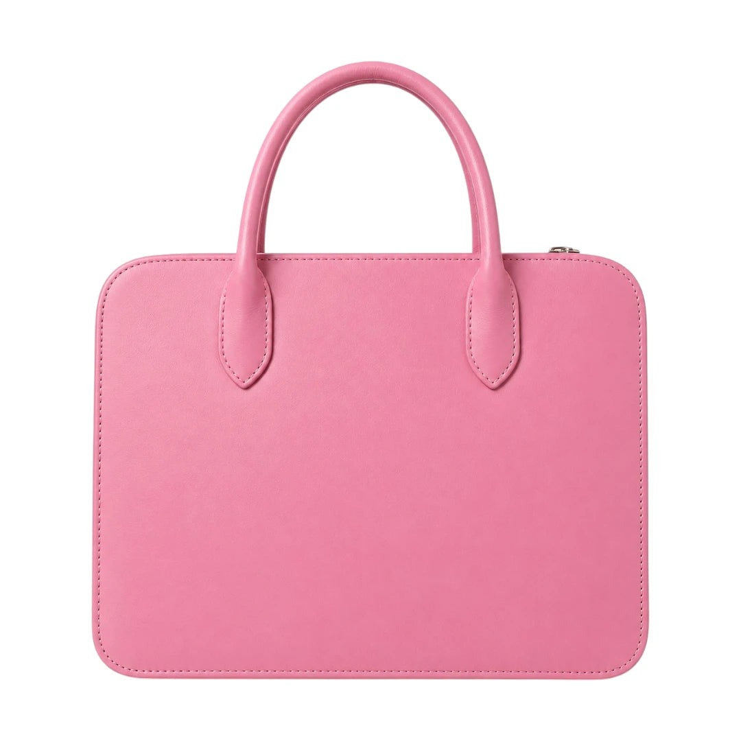 Bagv Pink Front-Pocket Satchel Handbag