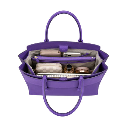 Bagv Purple Structured Satchel Handbag