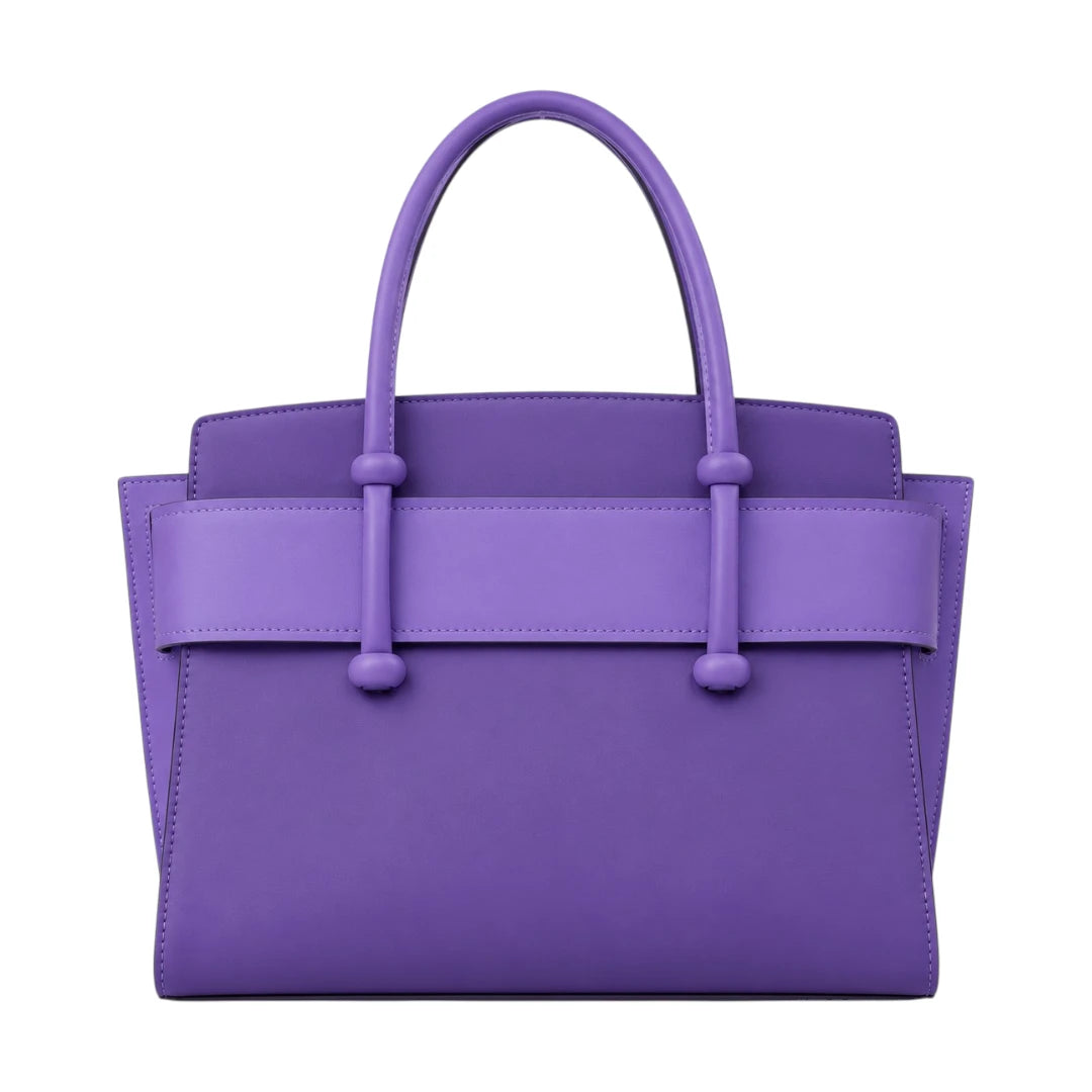 Bagv Purple Structured Satchel Handbag